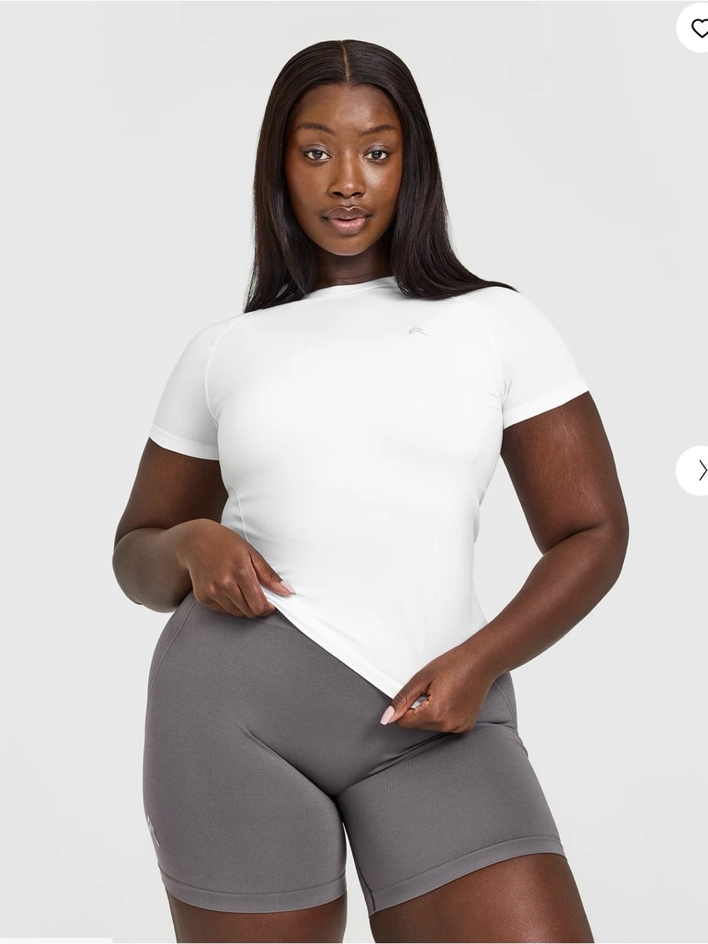 Oner Active Go To Seamless White Fitted Top 
Size large
